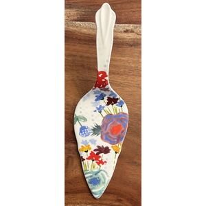 Pioneer Woman Cake‎ Pie Server Ceramic Stoneware Floral Spring